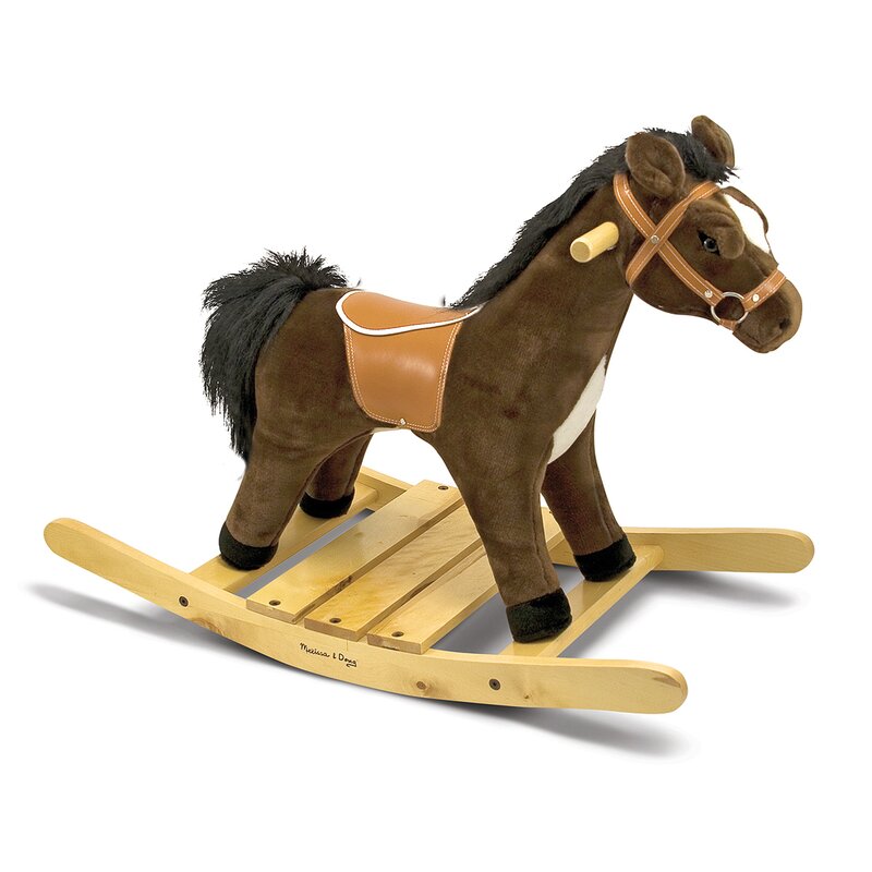 plush rocking horse with wheels